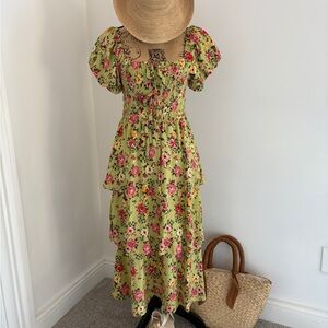 🌹 Rebellion Dress – NWT – Romantic Floral Cottage-core Midi
